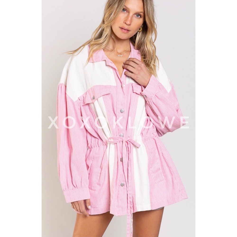 POL Lightweight Adjustable Waist Spring Jacket Oversized Fit